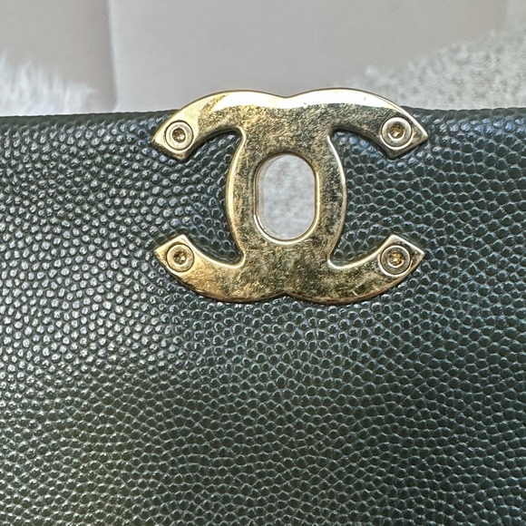 RARE SOLD OUT 🔥 Chanel Coco First Caviar Quilted Khaki Flap Bag - Picture 11 of 11